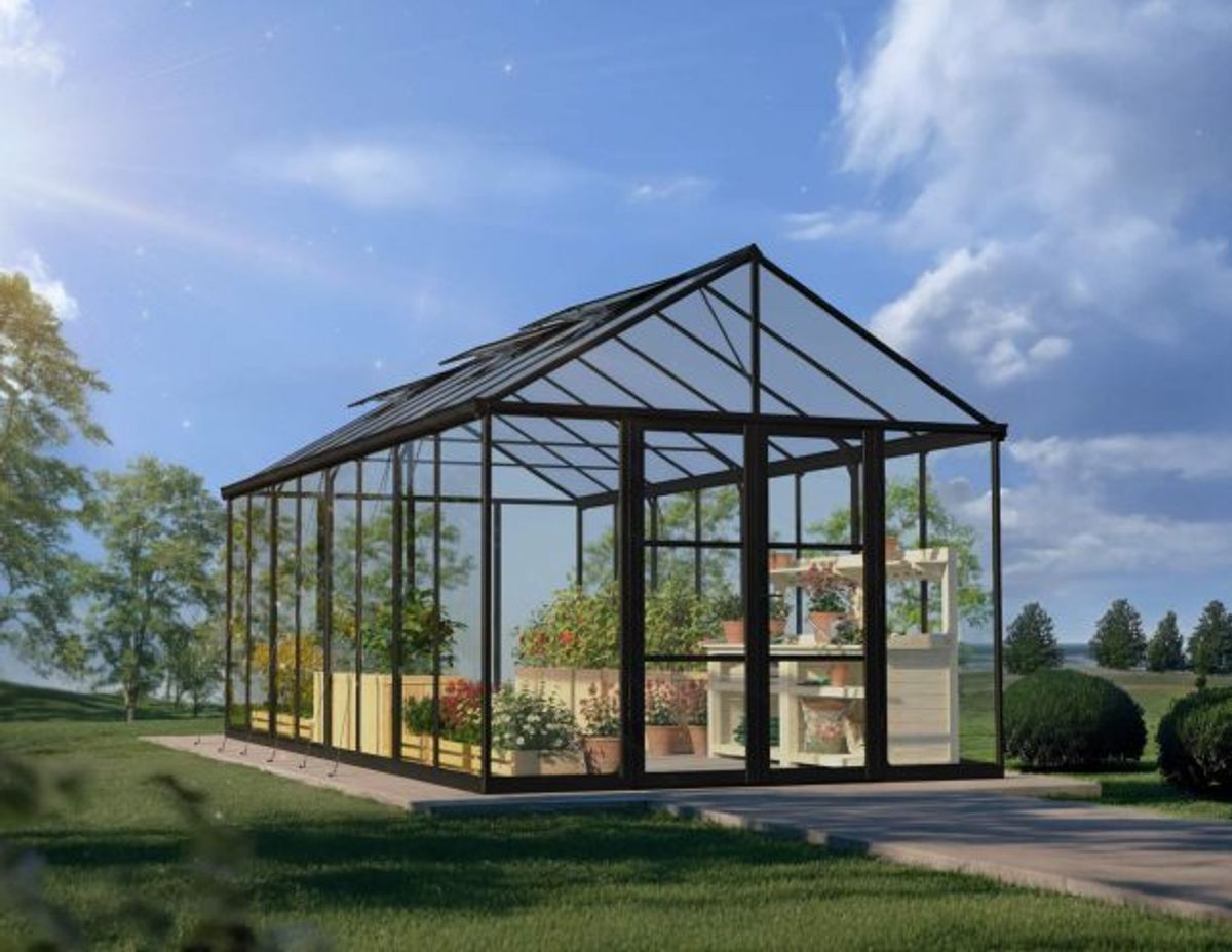 Canopia by Palram drivhus Aria 304 x 608 cm sort polykarbonat 707661