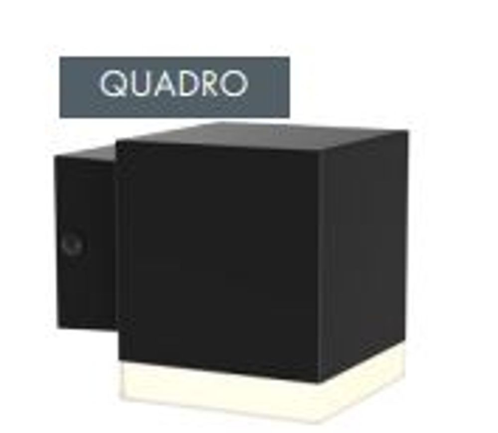 Vegglampe utendørs Quadro svart 