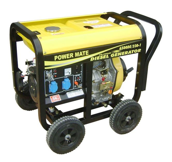 Hovedbilde Power Mate 6500 SMT 4- takts diesel aggregat 1 fas & 3 fas ...