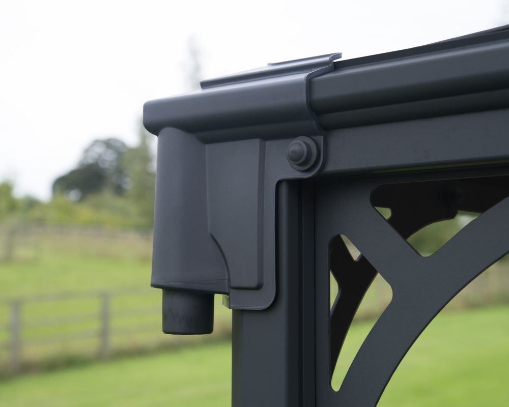 Canopia by Palram Palermo paviljong 360 x 360 cm Grå - inkl gardiner og netting